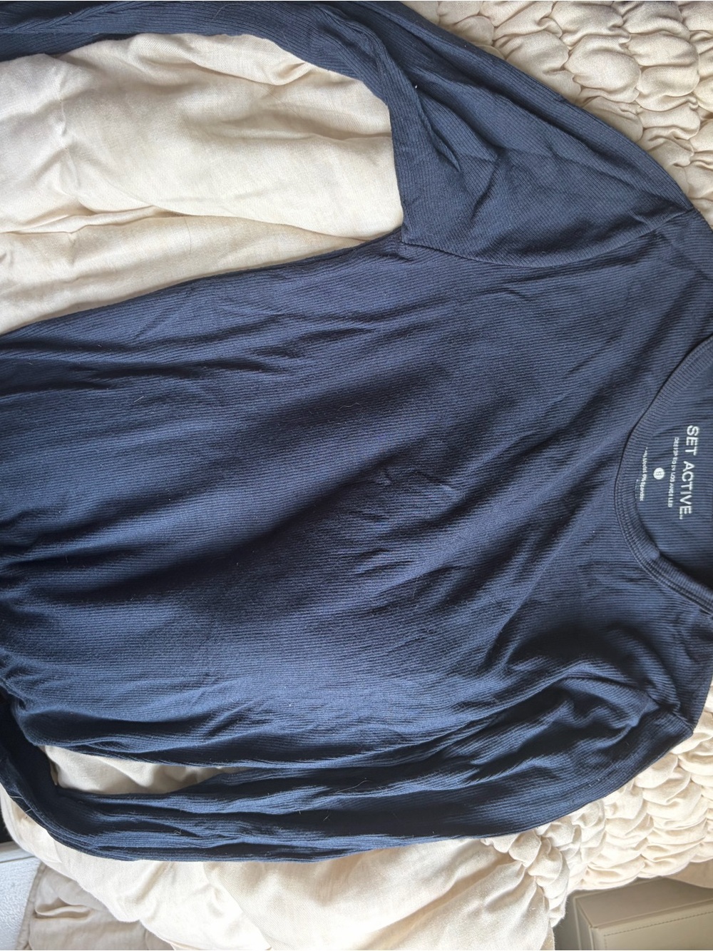 SET Active Navy Long Sleeve Crew Shirt